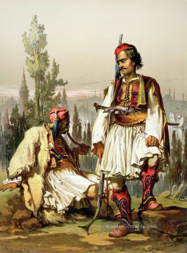 Albanische Söldner in der osmanischen Armee Amadeo Preziosi Neoklassizismus Romantik Ölgemälde